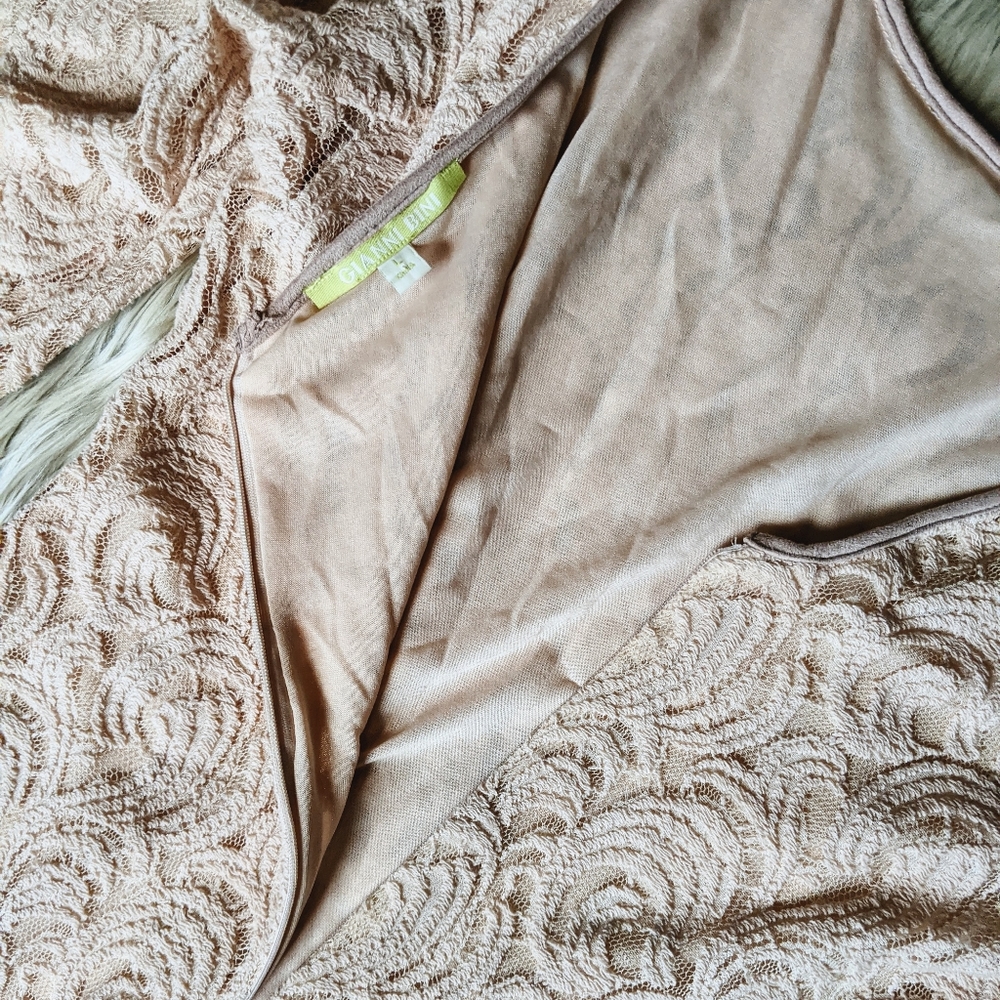 GIANNI BINI GRETA LACE VINTAGE COCKTAIL DRESS -L - Picture 8 of 10